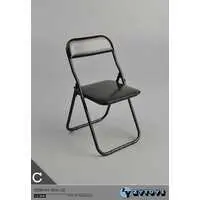 Action Figure Accessories - Folding Chair (Black/Black Framework) Action Figure Accessory