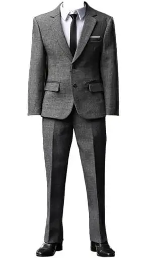 Figure Parts - Mail Outfit English Gentleman Gray Suit B Action Accessory