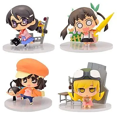 Figure - Prize Figure - Bakemonogatari / Oshino Shinobu & Sengoku Nadeko & Hanekawa Tsubasa & Hachikuji Mayoi
