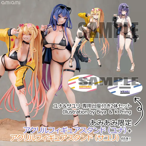 [AmiAmi Exclusive Bonus] Yuna & Sayuri 2 Figure Set w/Special Base Illustration by Biya & K Pring 1/6 Complete Figure