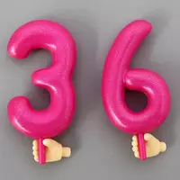 Figure Parts - Nendoroid accessory hand grip + number balloon D (3 & 6) campaign gift item
