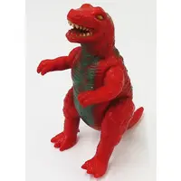 Sofubi Figure - タカトク (ティラノサウルス(赤成型/水色塗装) 恐竜大格闘シリーズ ソフビフィギュア)