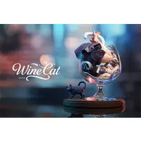 "Cats are Liquid" illustration by Karaage Toufu Silver Moon Complete Figure